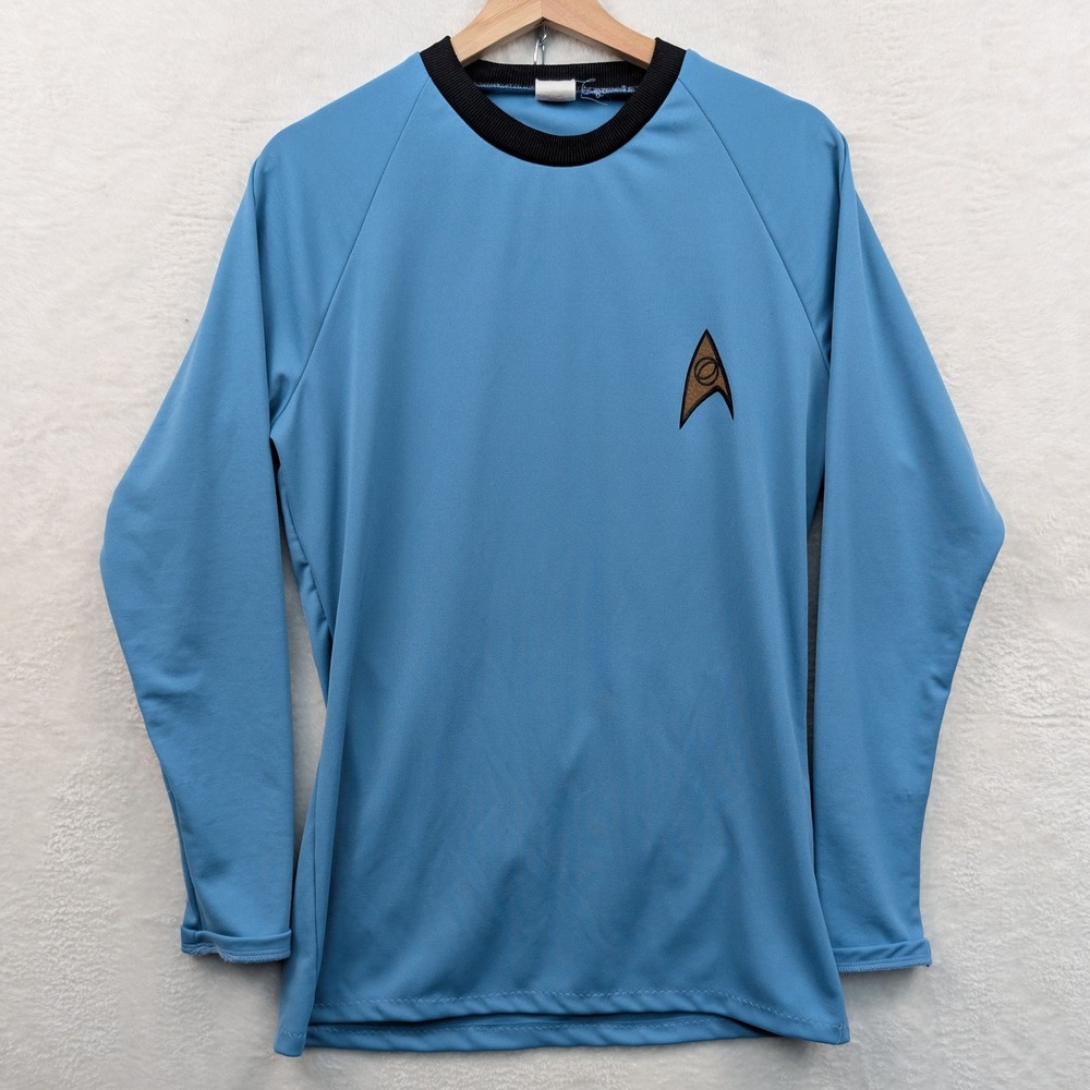 VTG Rubies Star Trek Shirt Men's Large Blue Cosplay Science Officer Costume 80s